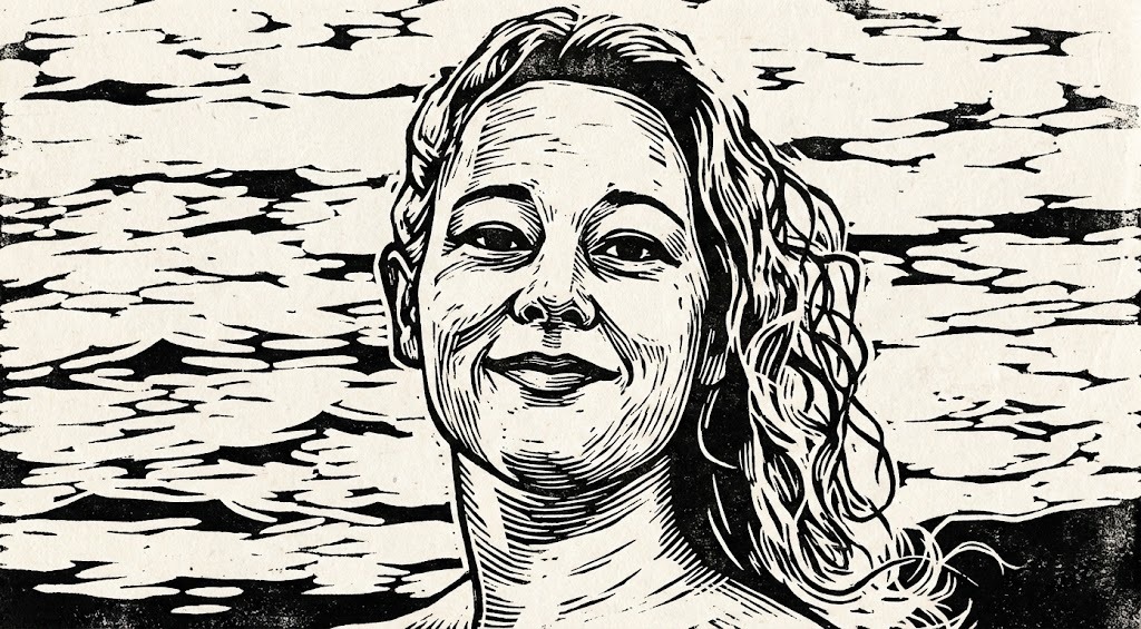 Woodcut portrait of Renée Good